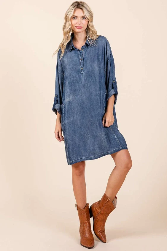 Delve In Denim Dress