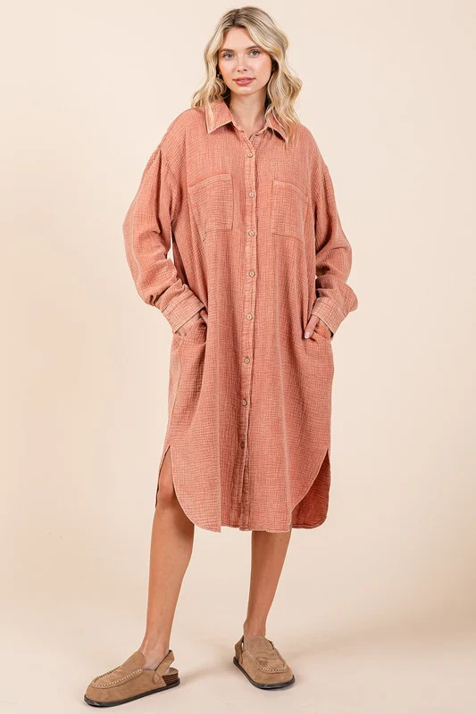 Hit The Town Gauze Dress - Image 8