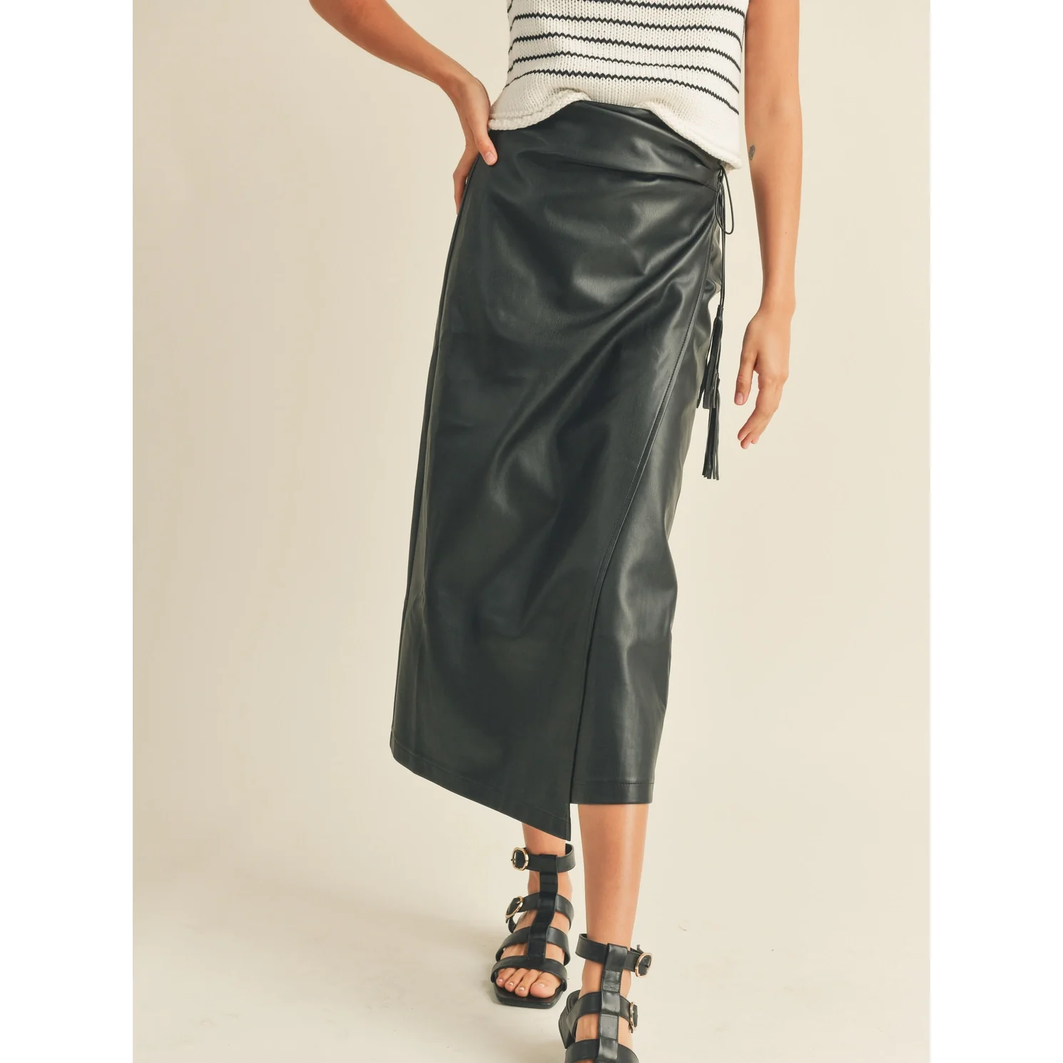 How We Do It Leather Skirt - Image 10