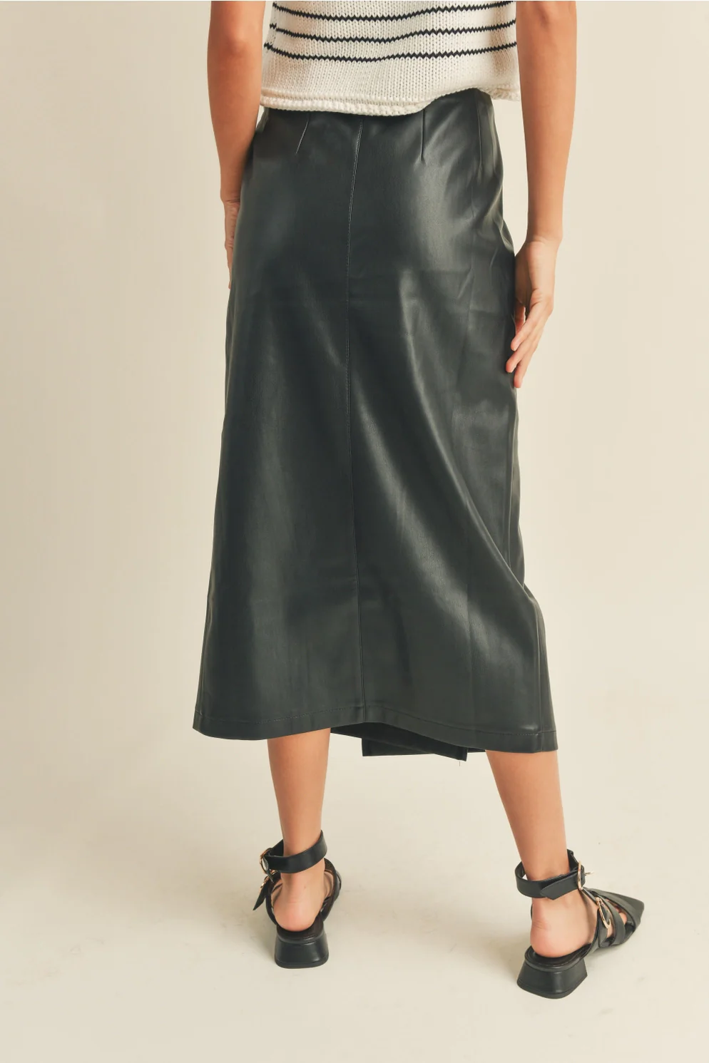 How We Do It Leather Skirt - Image 13
