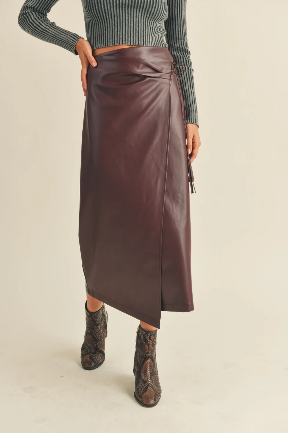 How We Do It Leather Skirt - Image 2