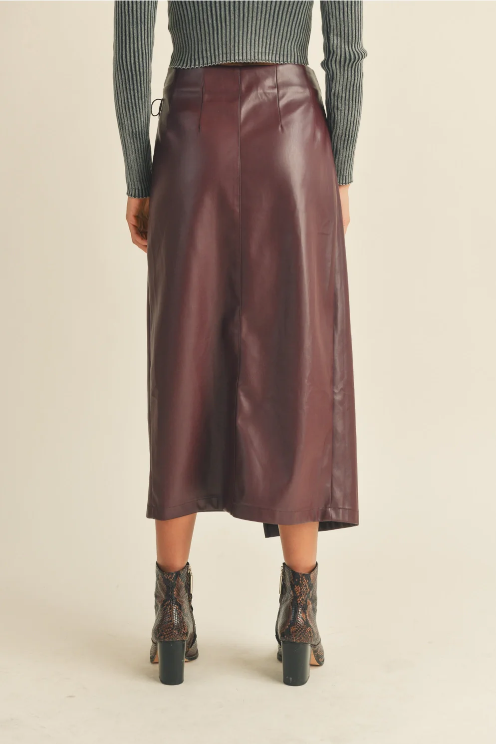 How We Do It Leather Skirt - Image 4