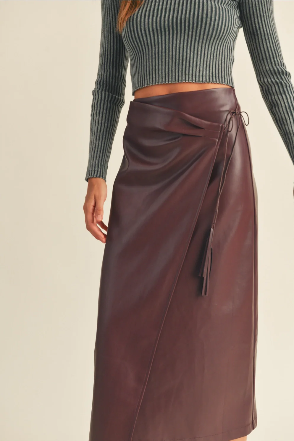 How We Do It Leather Skirt - Image 5