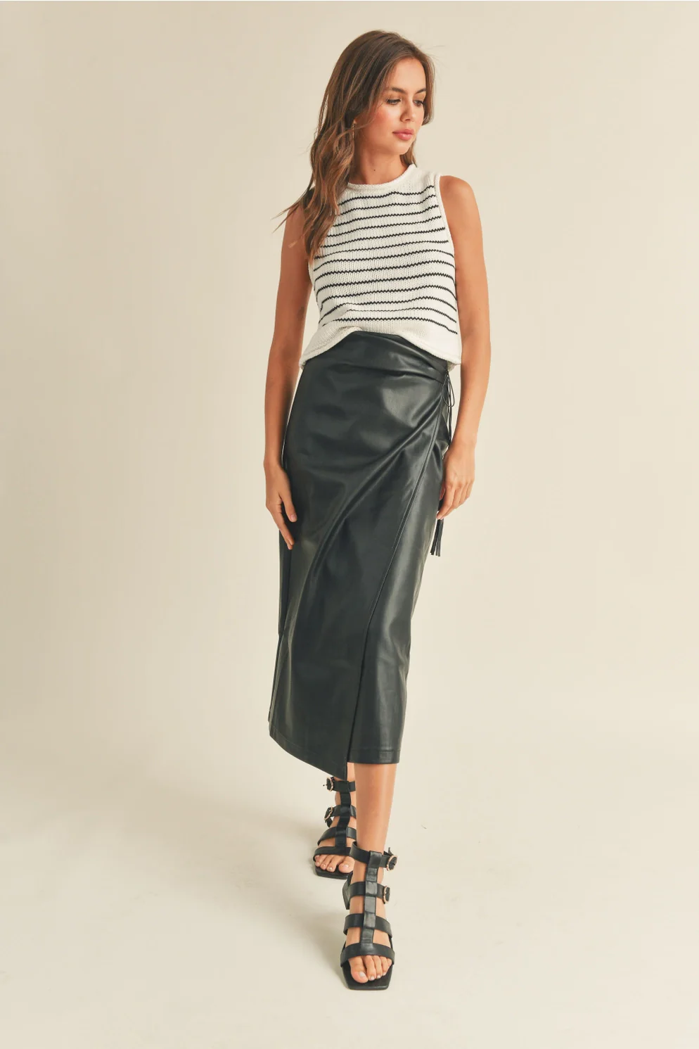 How We Do It Leather Skirt - Image 9
