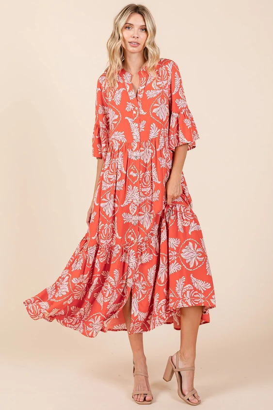 Lovely Leaf Maxi Dress - Image 5