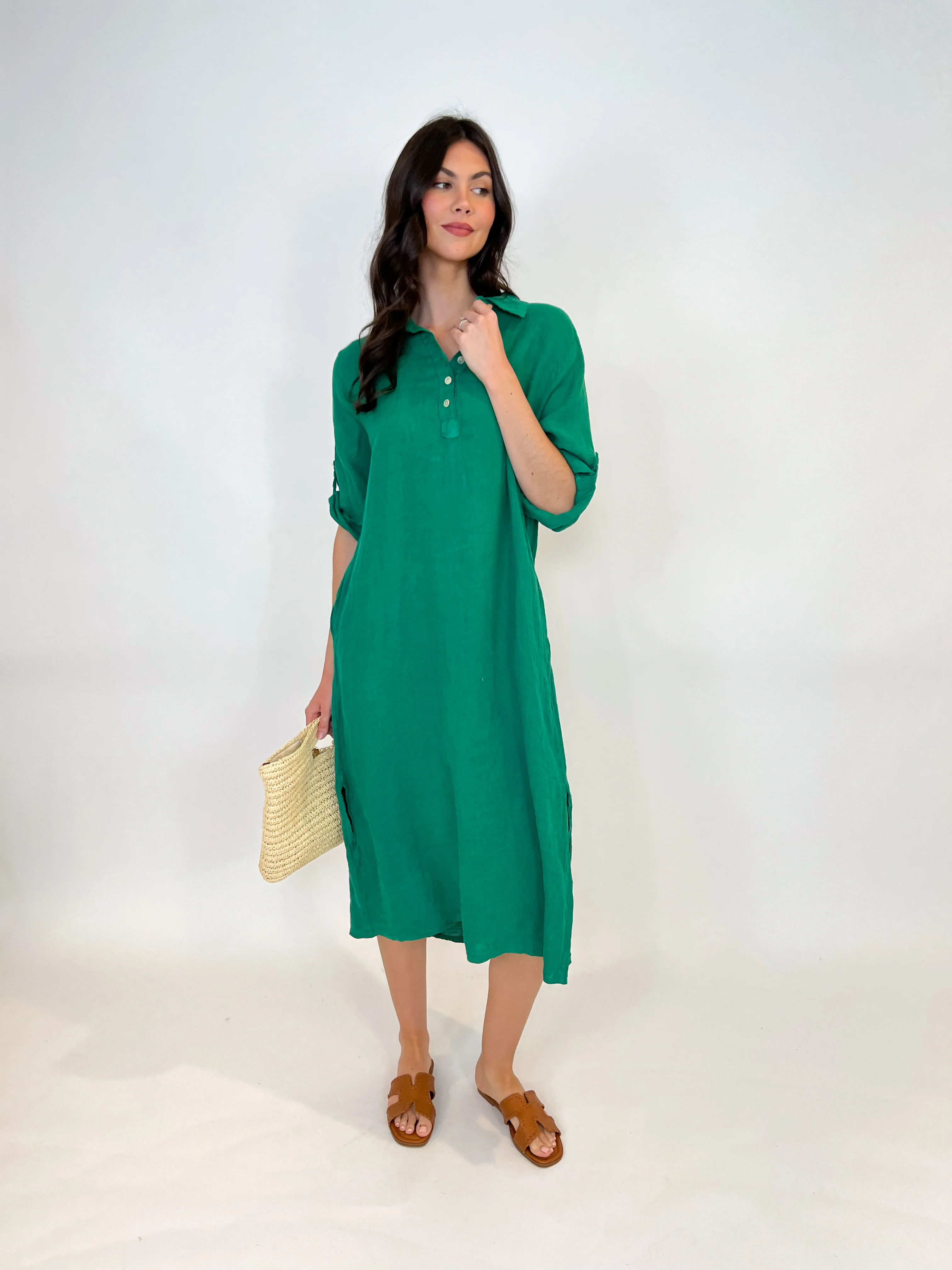 Lola Maxi Linen Dress - Image 13