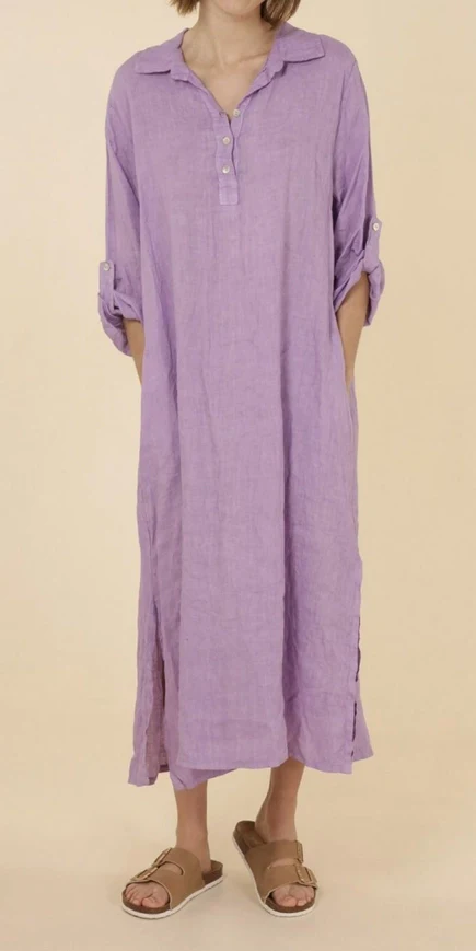 Lola Maxi Linen Dress - Image 3