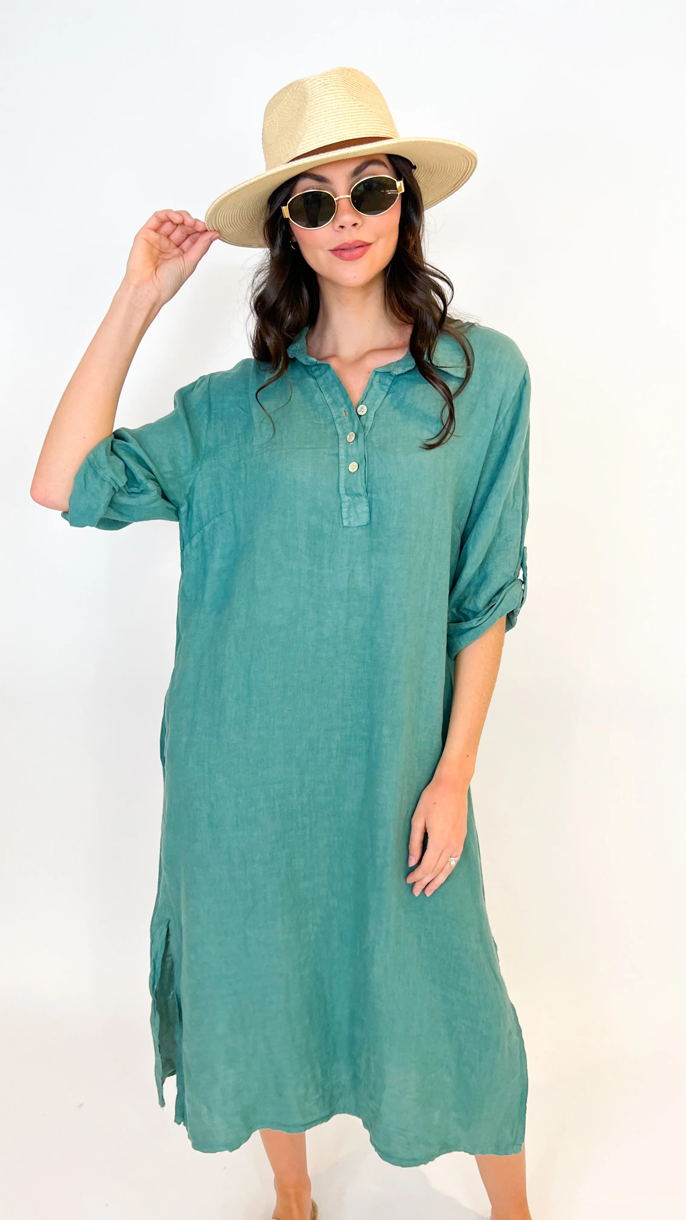 Lola Maxi Linen Dress - Image 5