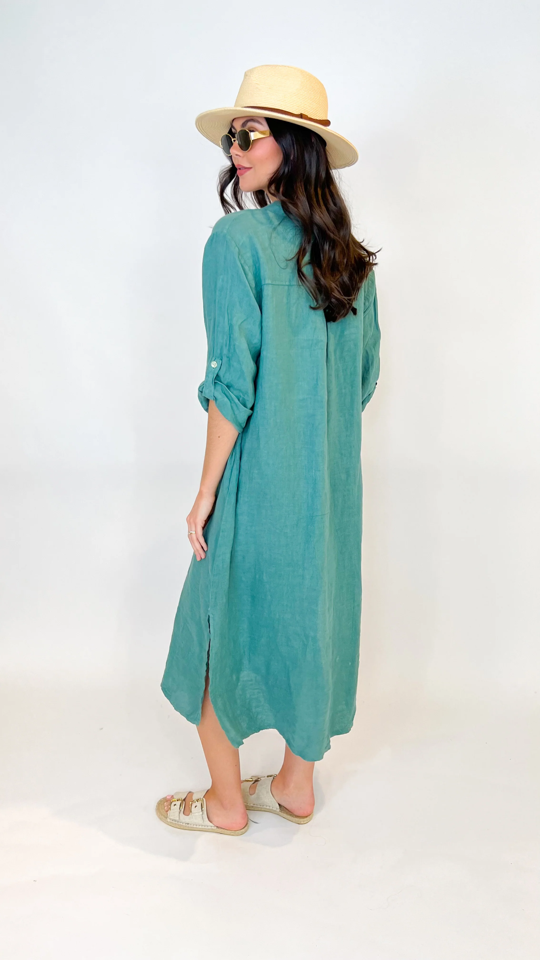 Lola Maxi Linen Dress - Image 7