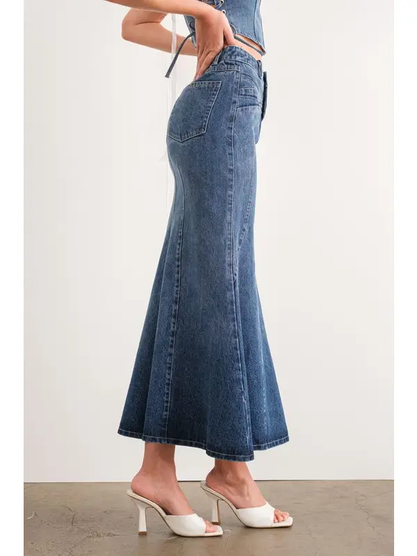 Regan Maxi Denim Skirt - Image 2