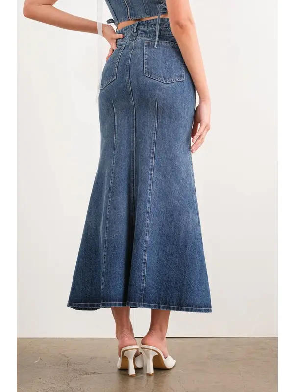 Regan Maxi Denim Skirt - Image 4