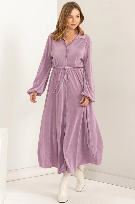 So Lovely Pleated Dress - Image 4